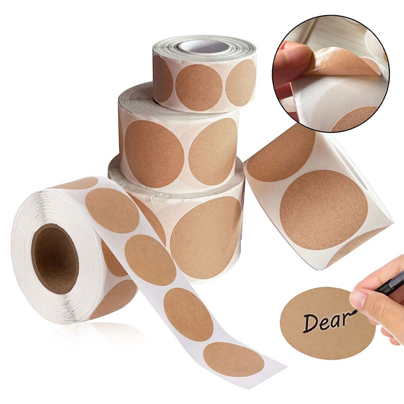 Label Printer Tape - 1-5 Rol Pita Stiker Nama Bulat