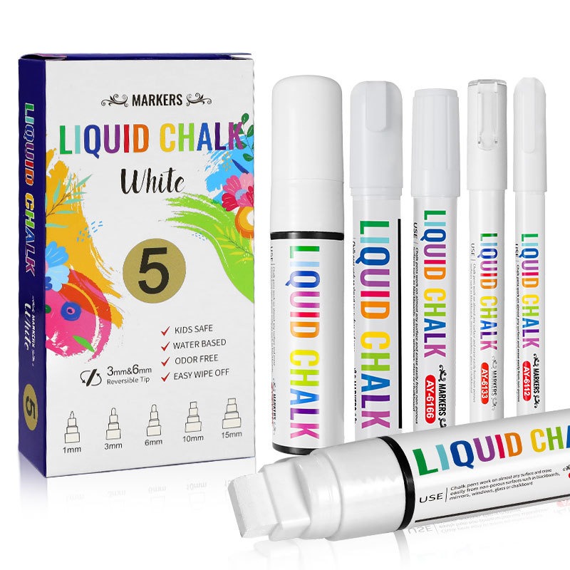 Correction Fluid White - 5 Buah/Set Spidol Kapur Putih Spidol