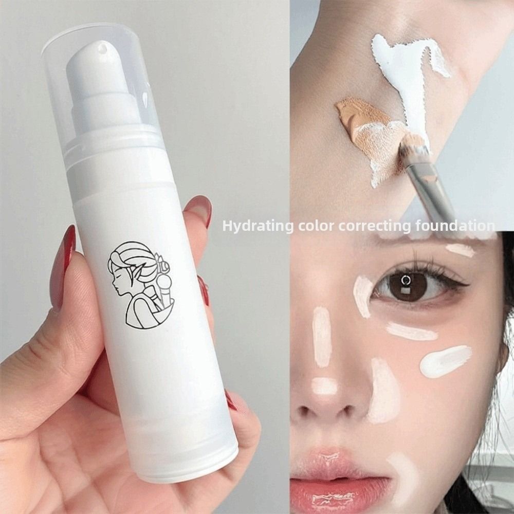 Correction Fluid White - Foundation Cair Putih Natural Finish, Coverage