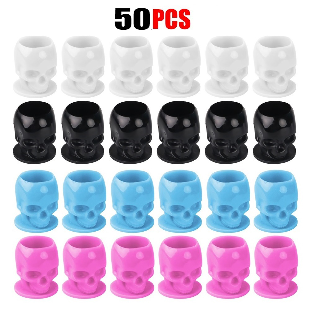 Calligraphy Ink Bottle - 50 buah wadah desain tengkorak aman,