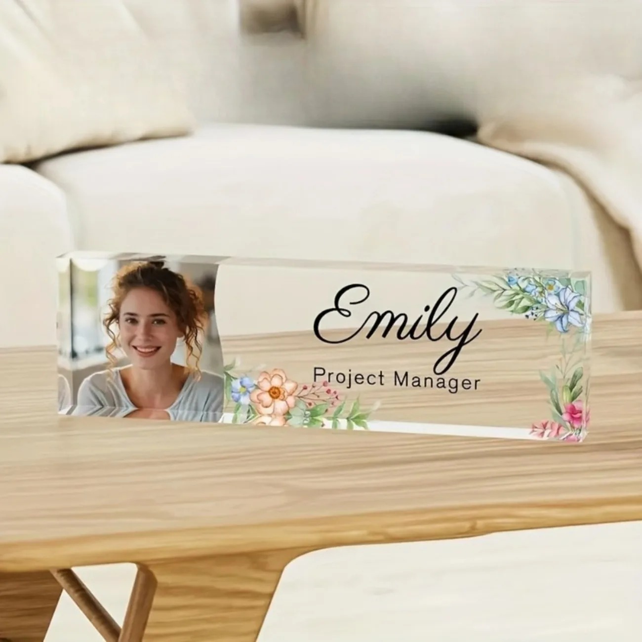 Desk Name Plate - 1 buah Papan Nama Meja Akrilik