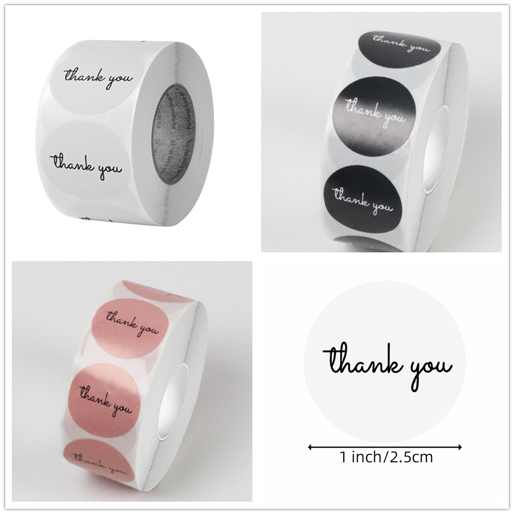 Sticker Label Roll - 500 Stiker Terima Kasih Gulungan 25mm