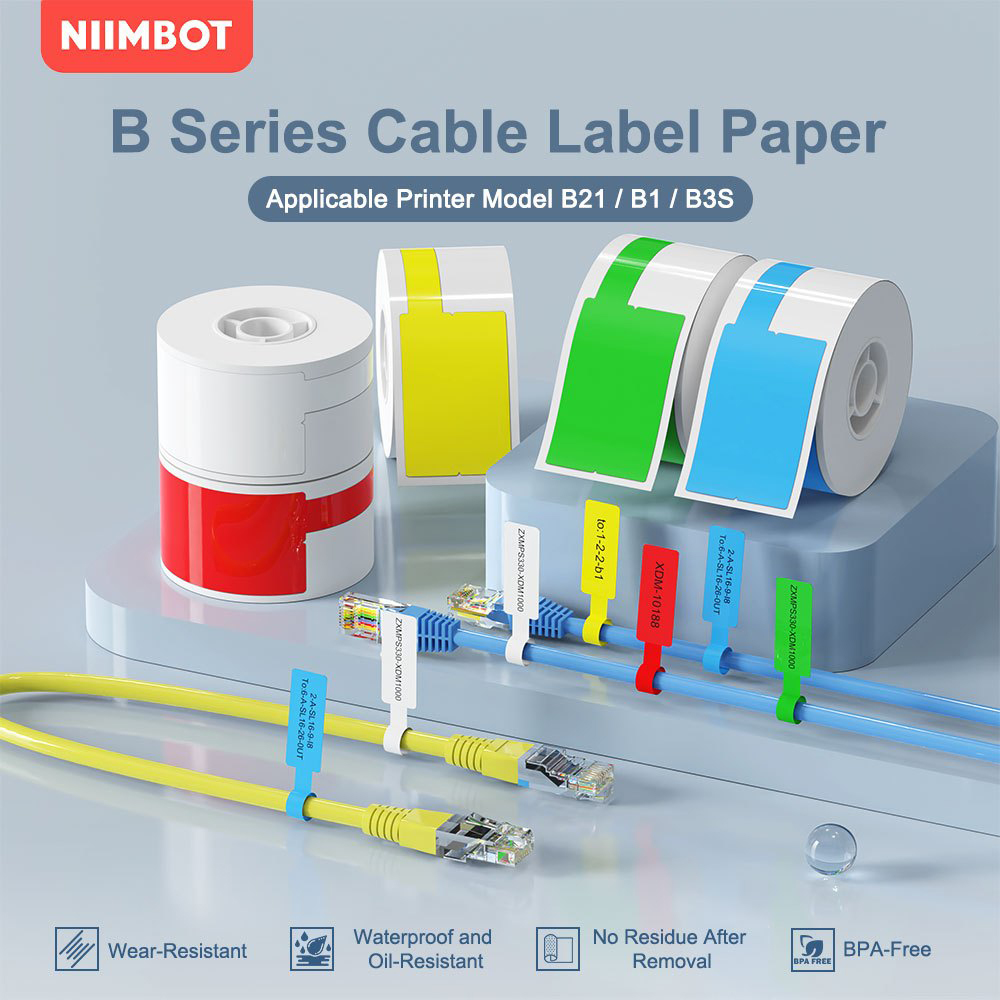 Label Printer Tape - Label Kabel Niimbot Printer Portabel Termal