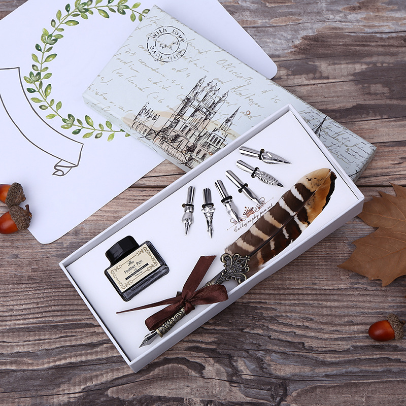 Fountain Pen Ink - Set Tinta Pena Celup Bulu Retro