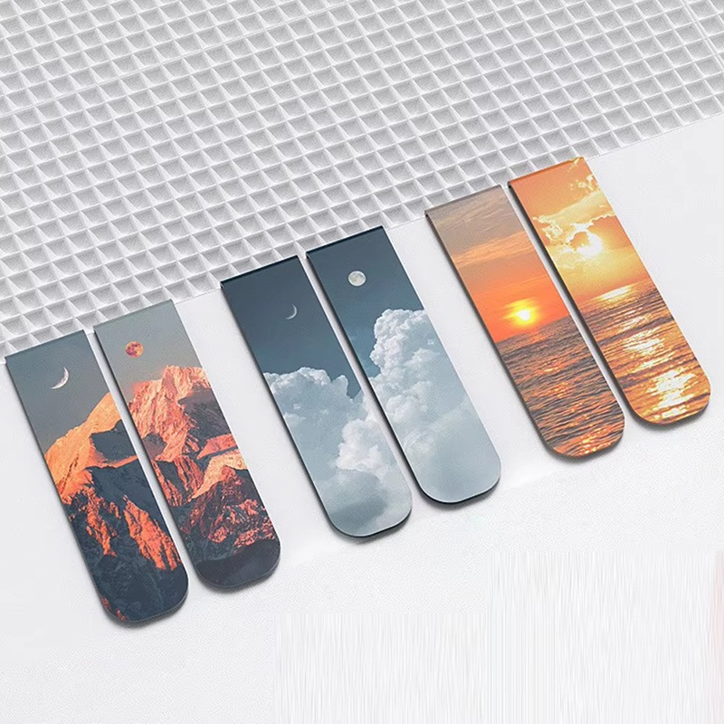 Paperclip Magnetic Set - 2 Buah/Set Penanda Buku Alam Yang