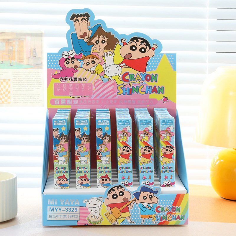 Stationery Supplier - 6Pcs Pena Gel Kartun Crayon Shin-Chan
