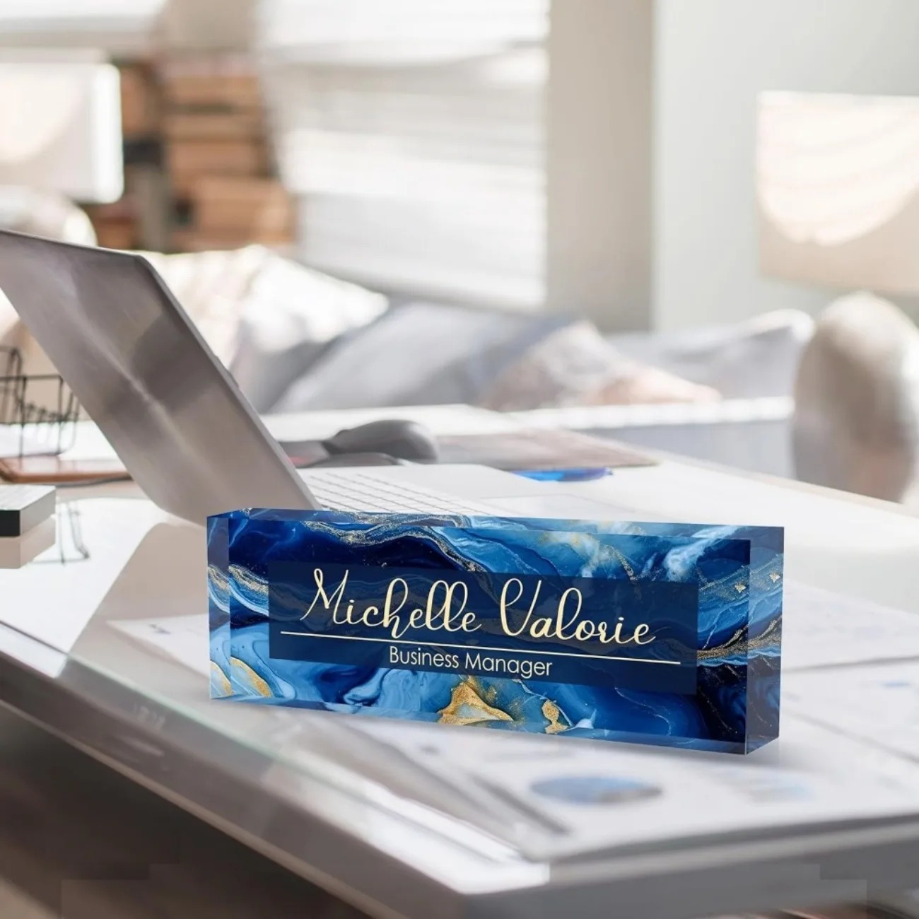 Desk Name Plate - [2D Flat] Papan Nama Meja Akrilik