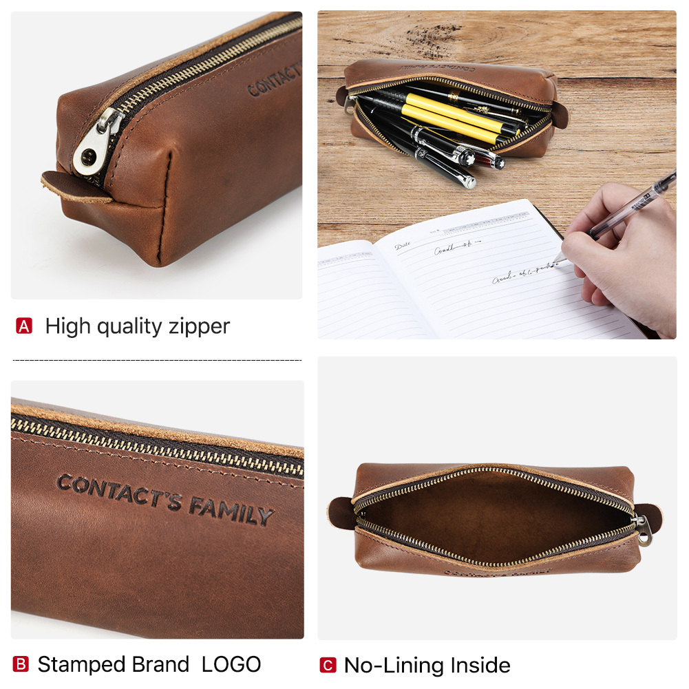 Tempat Pensil Kulit Retro Temp - Stationery Supply Business ulasan dan harga