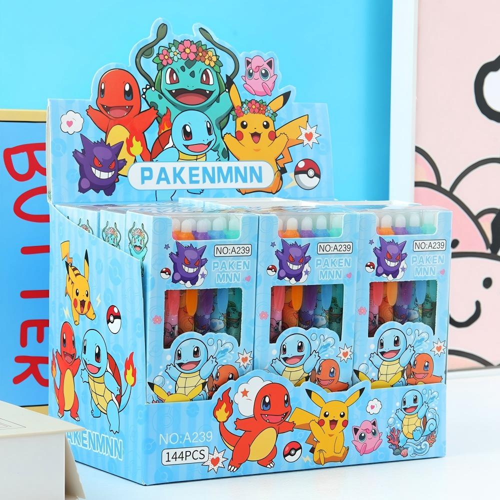 6/12/24pcs Random Pena Pokemon - Stationery Supplier ulasan dan harga