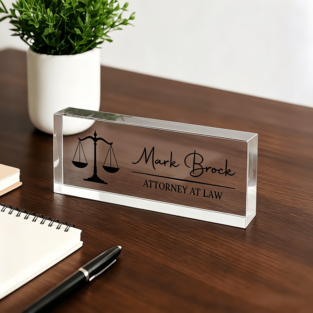 Plakat Nama Meja Akrilik Perso - Desk Name Plate ulasan dan harga