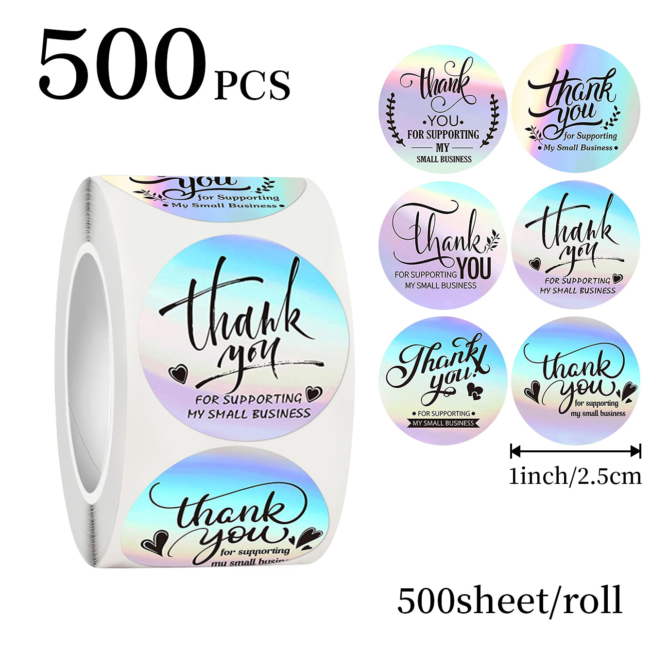 JCAC 500pcs/roll Stiker Hologr - Sticker Label Roll ulasan dan harga