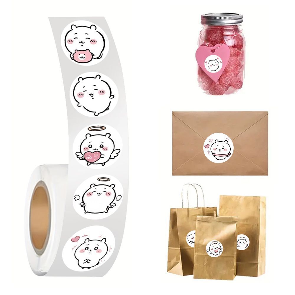 Stiker Jiyi Roll 500 Pcs Kawai - Sticker Label Roll ulasan dan harga