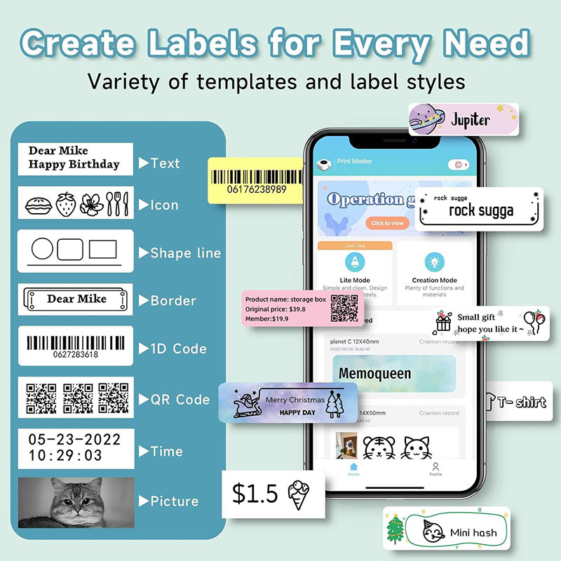 P15 Stiker Printer Label 12*40 - Label Printer Tape ulasan dan harga
