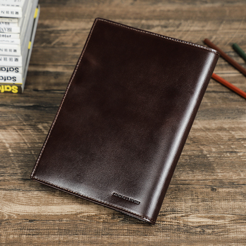 Kulit asli buatan tangan A5 La - Stationery Supply Business ulasan dan harga