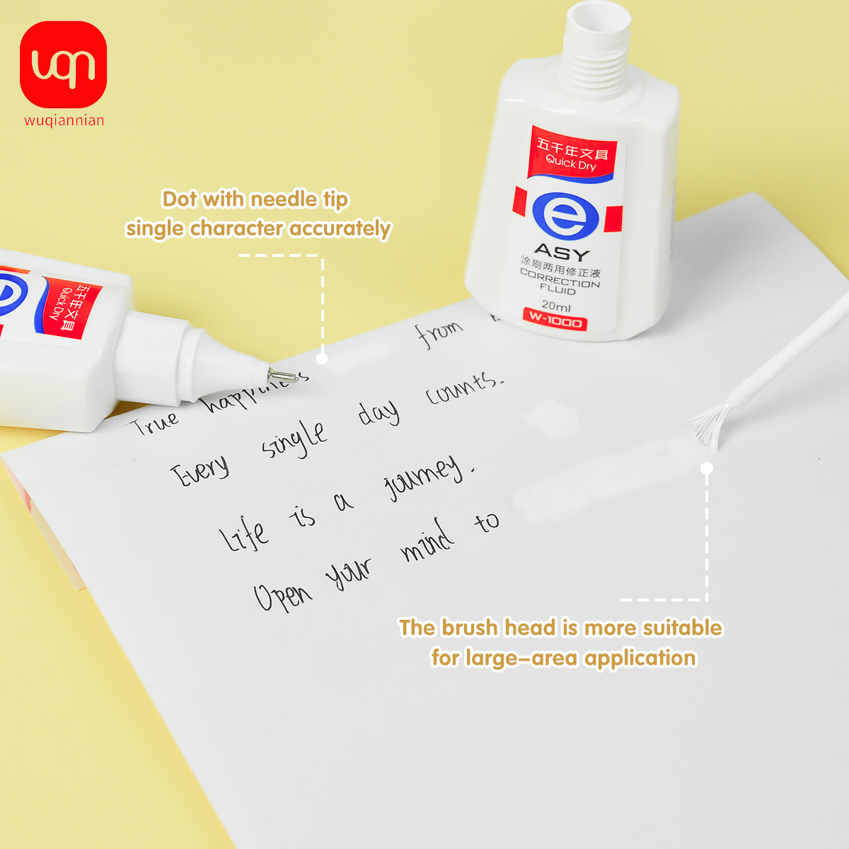 Cairan Koreksi Cepat Kering WQ - Correction Fluid White ulasan dan harga