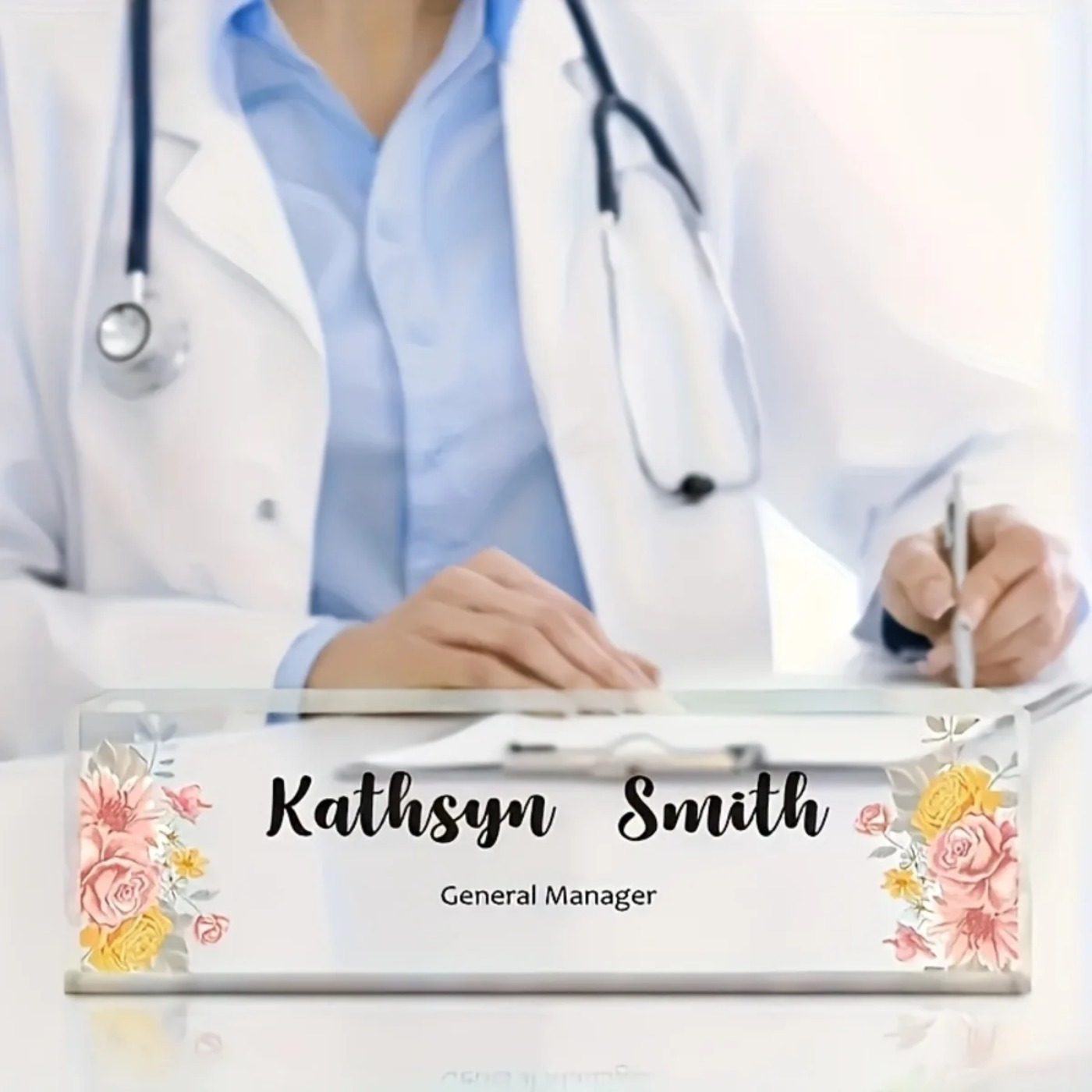 1 Buah Papan Nama Meja Akrilik - Desk Name Plate ulasan dan harga