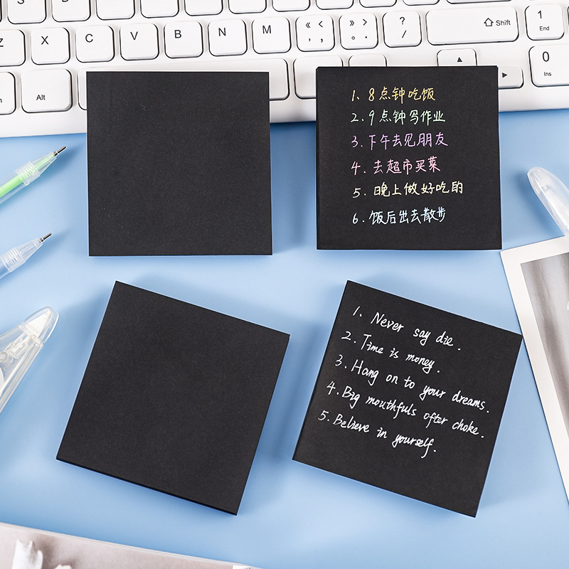 Hitam N Kali Catatan Tempel un - Office Stationery Supply List ulasan dan harga