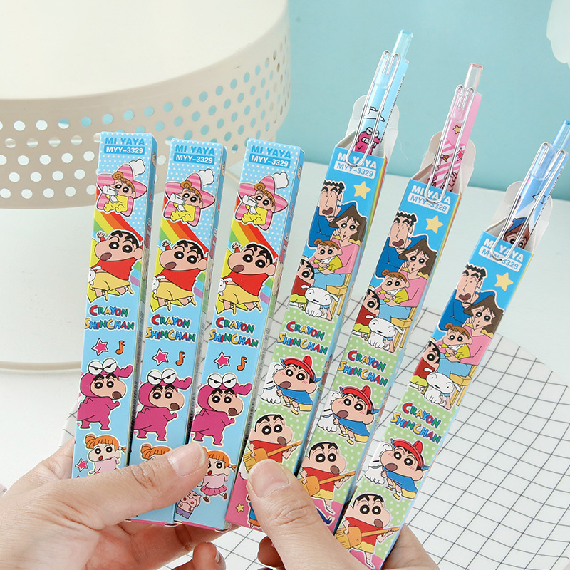 6Pcs Pena Gel Kartun Crayon Sh - Stationery Supplier ulasan dan harga