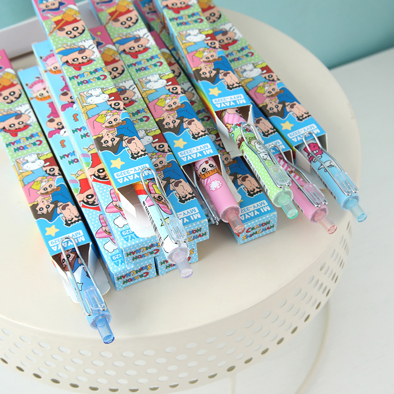 6Pcs Pena Gel Kartun Crayon Sh - Stationery Supplier ulasan dan harga