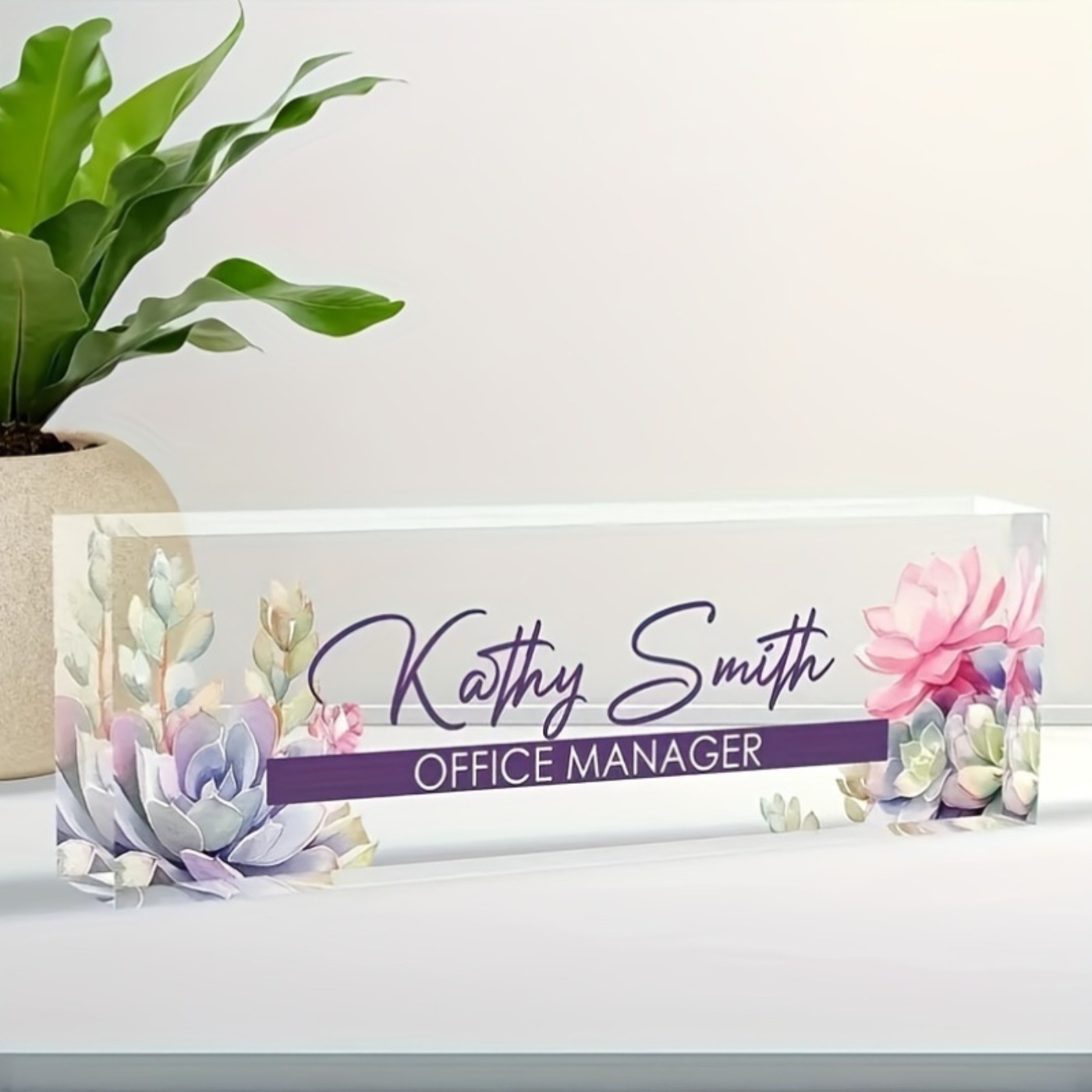 Papan Nama Meja Akrilik 2D Cus - Desk Name Plate ulasan dan harga