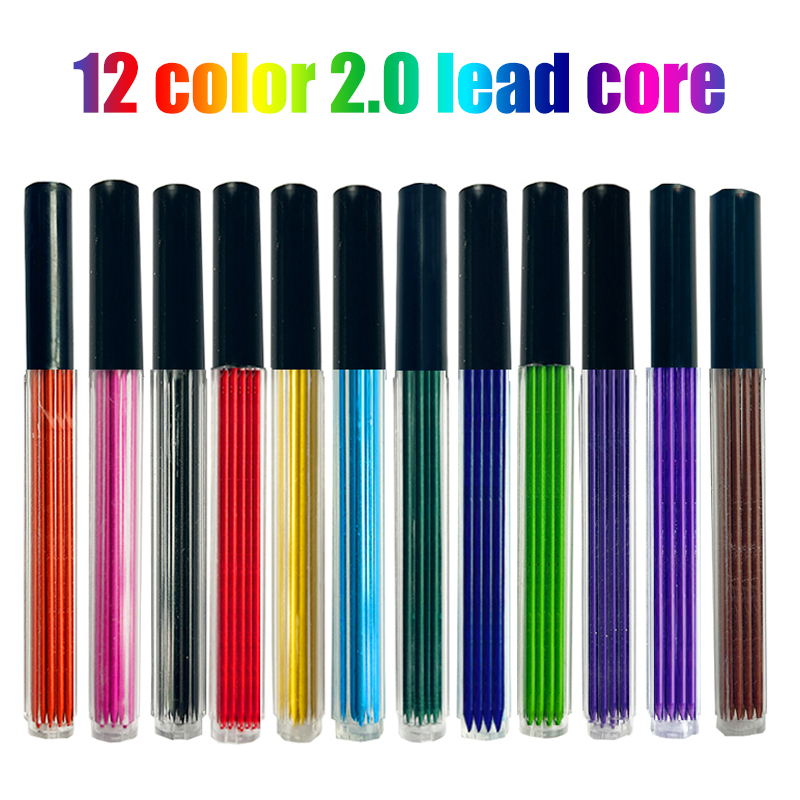 12 warna 2.0mm HB diganti Lead - Mechanical Pencil Lead ulasan dan harga