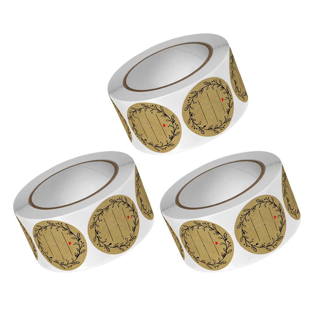 3 Gulungan Stiker Label Bulat  - Sticker Label Roll ulasan dan harga