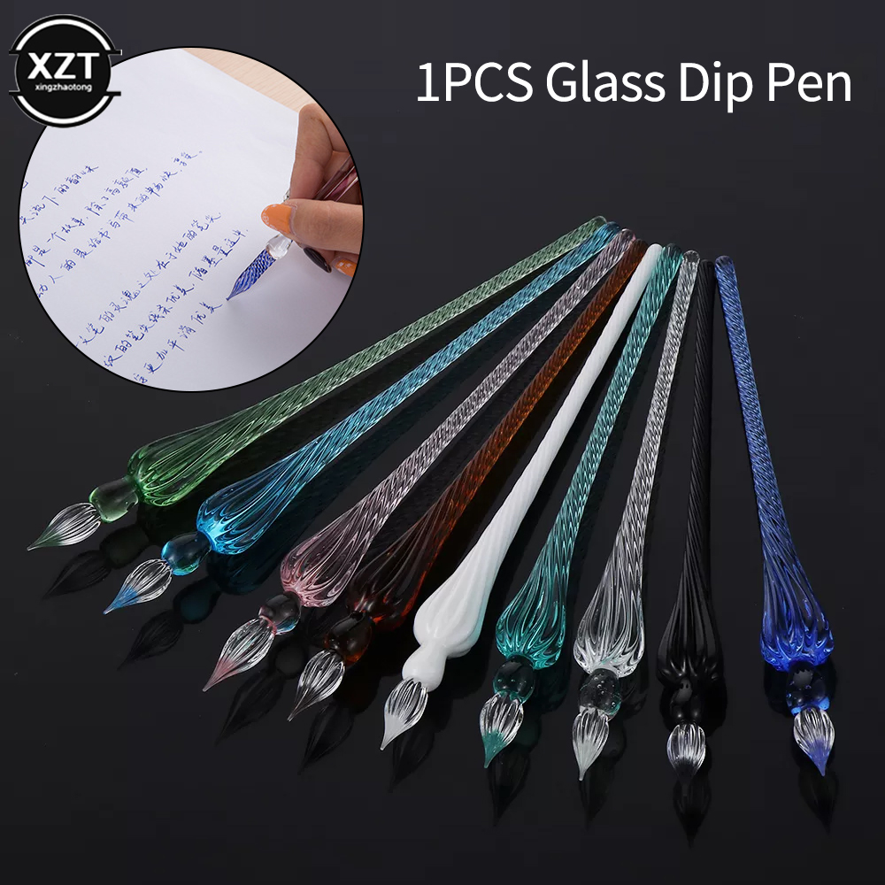 1 Buah Baru Antik Kaca Dip Dip - Fountain Pen Ink ulasan dan harga